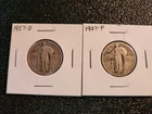Lot Of 2 Standing Liberty Quarters. 1927-D And 1927-P.