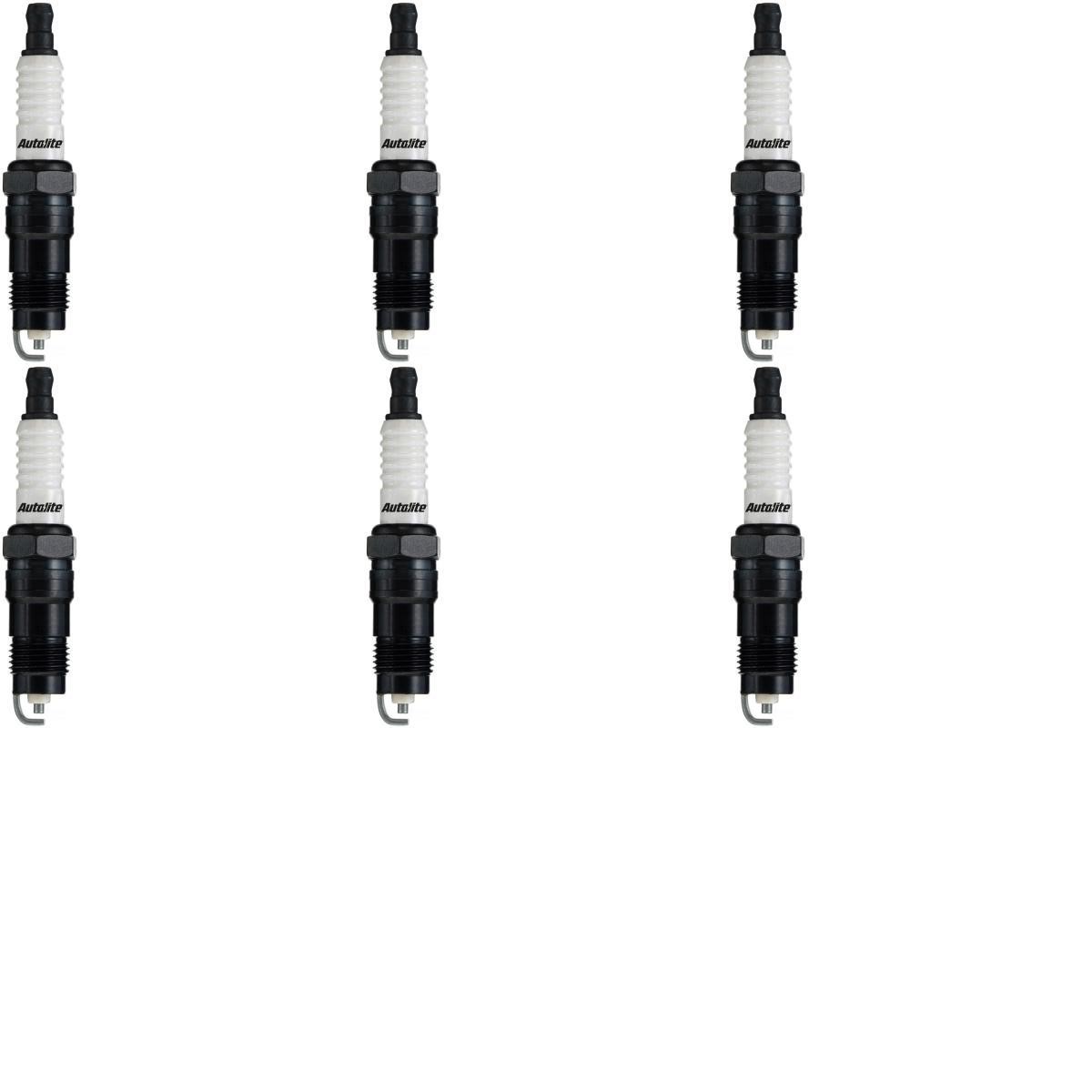 Autolite 2545 Spark Plug Pack of 6 for Ford Mercury Lincoln Aerostar 2.3L 83-97