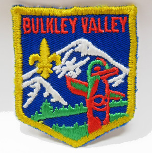 Bulkley Valley Patch Boy Scouts Canada Totem Pole Mountains BC Embroidered