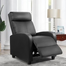 Massage Recliner Chair for Living Room Adjustable PU Leather Reclining Chair
