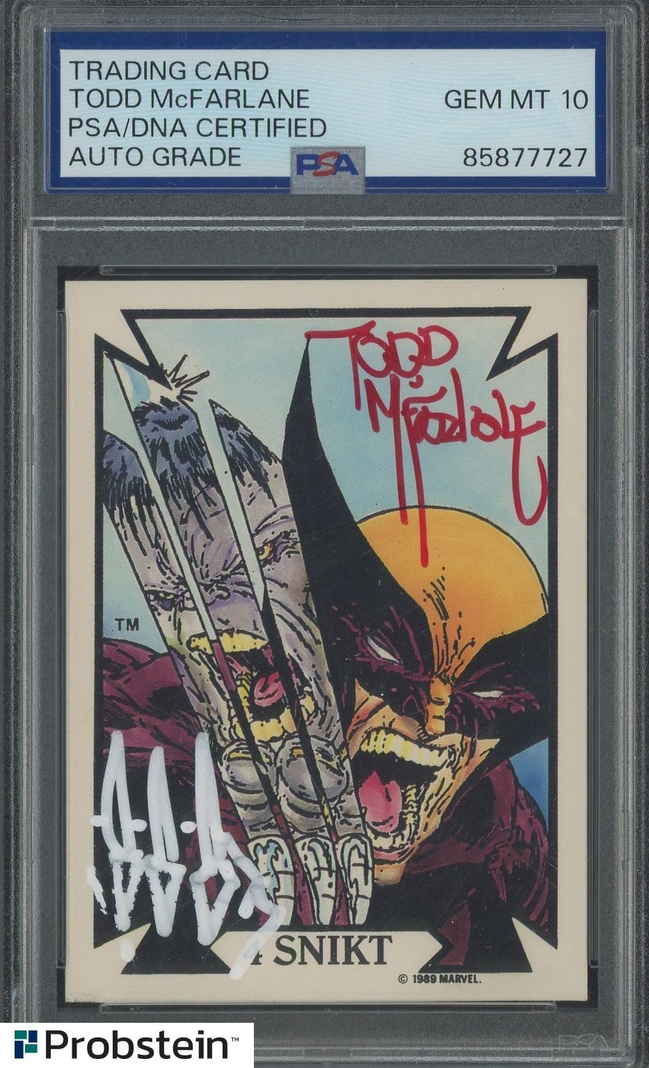 Todd McFarlane Signed 1989 Marvel PSA/DNA Authentic AUTO