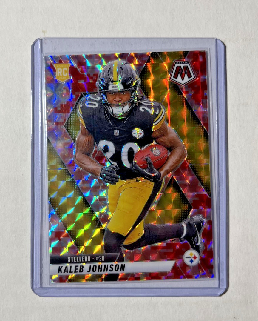 2025 Panini Mosaic Kaleb Johnson Red Camo #315