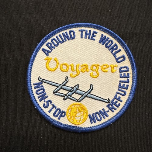 VOYAGER, AROUND THE WORLD NON-STOP, NON-REFUELED 3” Patch