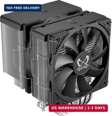 3 CPU Air Cooler, Intel LGA1700, LGA1151, AMD AM5/Ryzen 120mm, Dual Tower, Black
