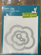 Lawn Fawn OUTSIDE IN STITCHED THOUGHT BUBBLE Lawn Cuts Die #LF2574 Made In USA