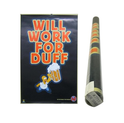 #ad Vintage The Simpsons Poster Homer Simpson #7711 Will Work For Duff NEW Sealed $47.95