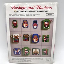 Studio 12 Christmas Needlepoint Ornaments Baskets and Baubles Kit 1983