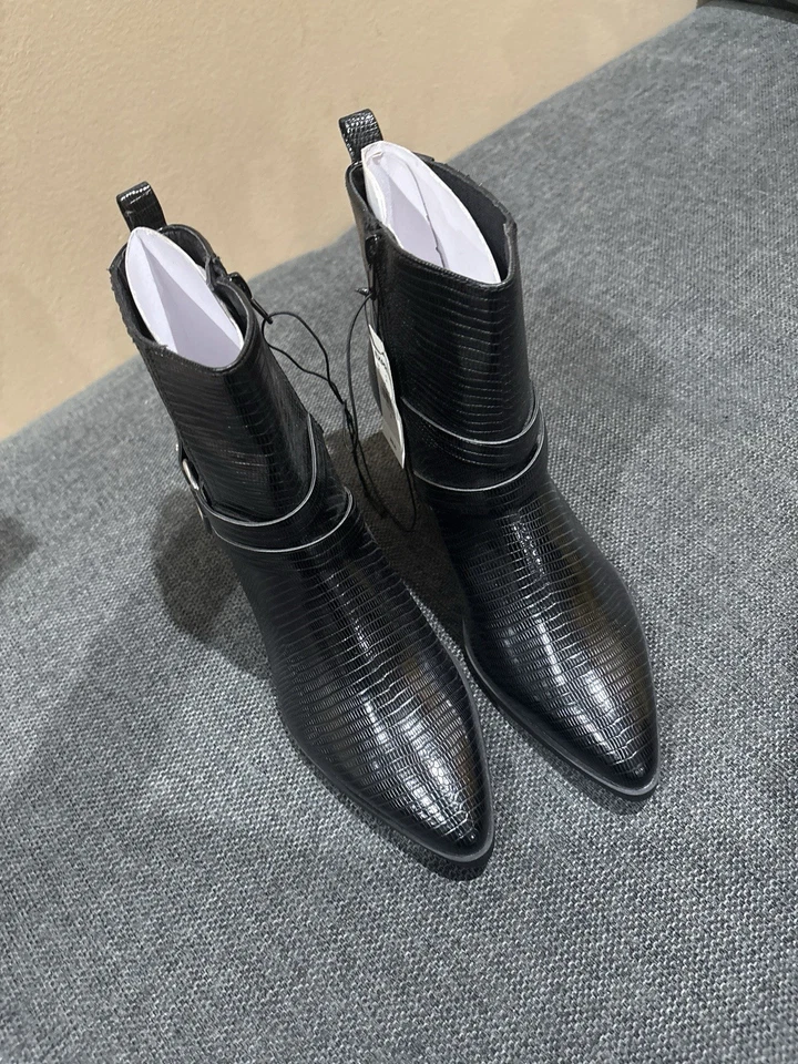 Zapatos Express Bota Talla 8 para Mujer Cuero Negro - Nuevos Con Etiquetas Foto 4 de 4