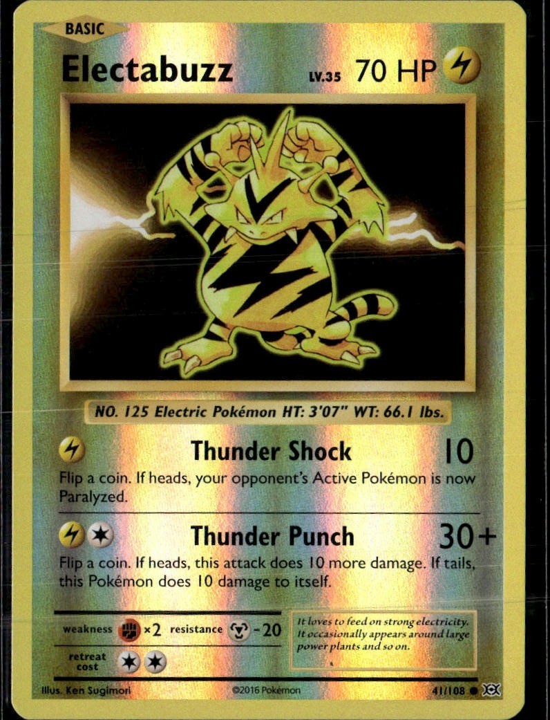 XY - Evolutions #41/108 Electabuzz Holo Pokemon