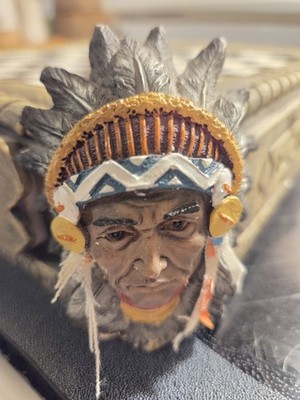 Rare! Vtg Heavy CHESS SET Native American Indian Wolf Pieces Figures Collectible