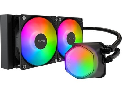 Cooler Master Elite Liquid 240 240mm ARGB CPU Liquid Cooler - Black 120mm