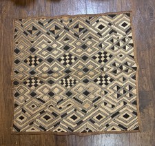Tissu textile raphia traditionnel africain Cuba Shoowa panneaux tissés tissu, Congo