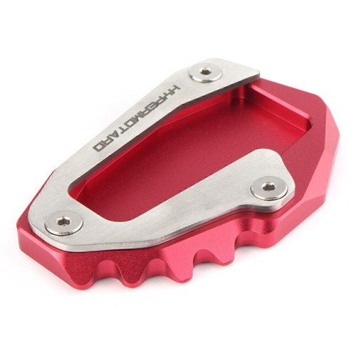 For Ducati Hypermotard 821 2013-17 Red Side Kickstand Stand Extension Plate Pad - Picture 3 of 4