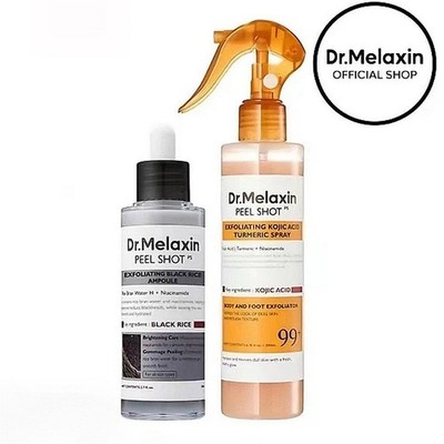 Dr. Melaxin Peel Shot Duo Glow Black Rice Peeling Ampoule Kojic Acid & Turmeric