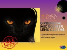 TOVO PRIME Microfiber Lens Cloth, 6-Pack Glasses and Camera Cleaner