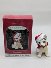 1999 Hallmark Keepsake Ornament Puppy Love Christmas German Shepherd retired