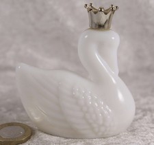 Avon Charisma 30 CC swan white 3" tall empty perfume bottle waterbird