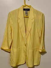 Vintage Sag Harbor Petite Womens Sz 10 - Blazer - Pale Yellow