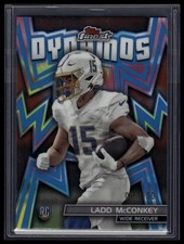 2024 Finest #DYN-11 Ladd McConkey Dynamos Sky Blue Refractor #/150