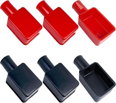 6PCS Battery Terminal Cover, Soft Rubber Insulating Battery Terminal Protector, 