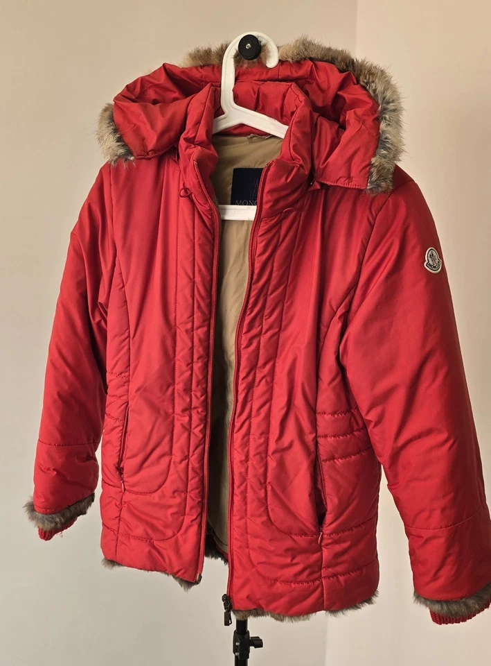 Vintage Moncler Girls 12y Fur Padded Jacket - Image 4 of 4