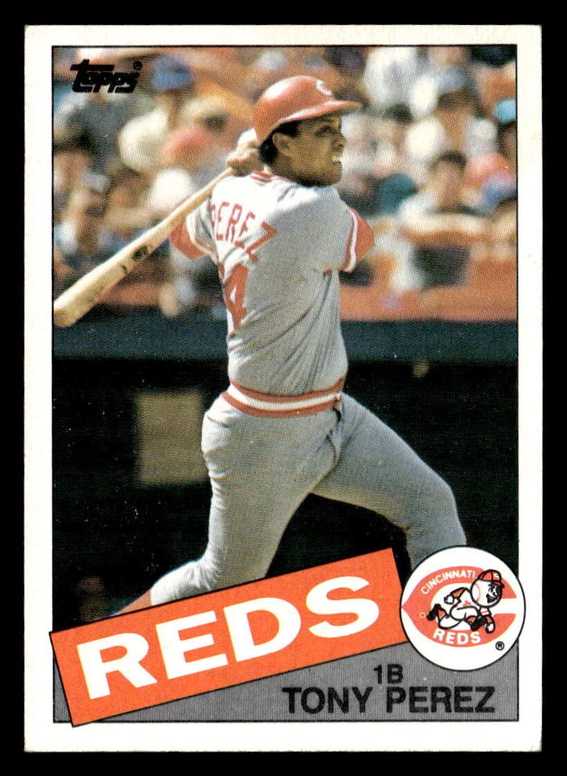 Tony Perez #675 Baseball Cards 1985 Topps trading card — raw and PSA graded price guide
