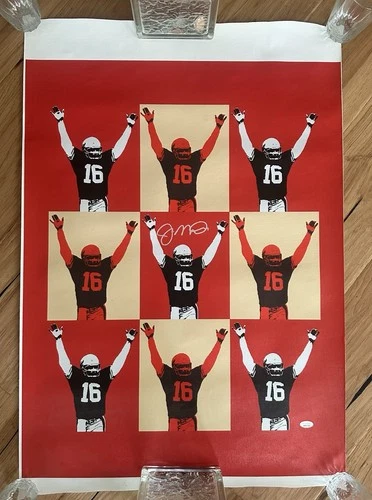 Joe Montana Signed 24 x 34 Canvas San Francisco 49ers JSA