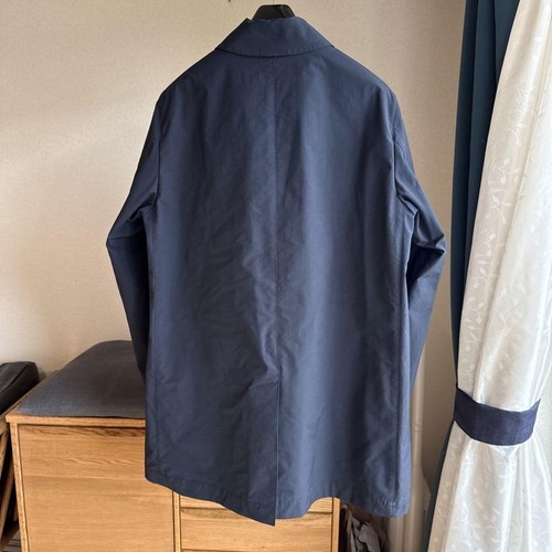 Mackintosh London DUNFORD Short Trench Coat Navy Polyester Water-Resistant Sz 4 - Picture 11 of 15