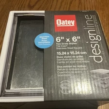 Oatey Designline Square Shower Drain - Size 6" by 6" - Stainless Steel
