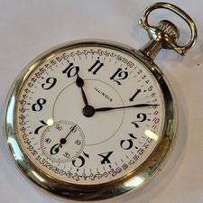 Q1 21j ILLINOIS SANGAMO SPECIAL SOLID GOLD TRAIN DIAMOND RUBY SAPPHIRES RUNS A+!