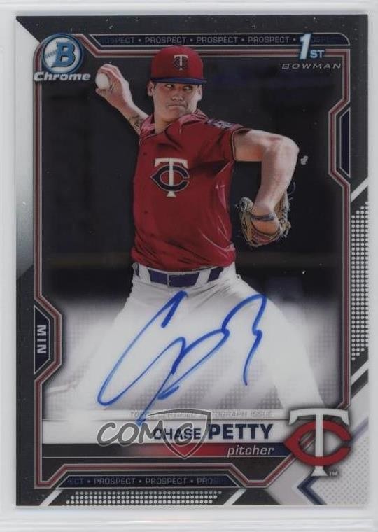 2021 Bowman Draft Chrome Draft Pick Auto Chase Petty #CDA-CP Auto 1np9