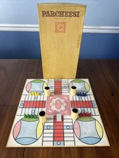 1975 Parcheesi Royal Game of India Complete Selchow and Righter Vintage