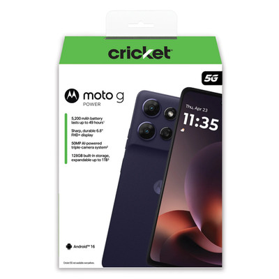 Motorola Moto G Power (2026) 128GB, 8GB RAM (Cricket Prepaid) Blue