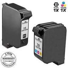 2pk Reman para HP 15 78 C6615DN C6578DN DeskJet 3820 920 940 PSC 750 950 310