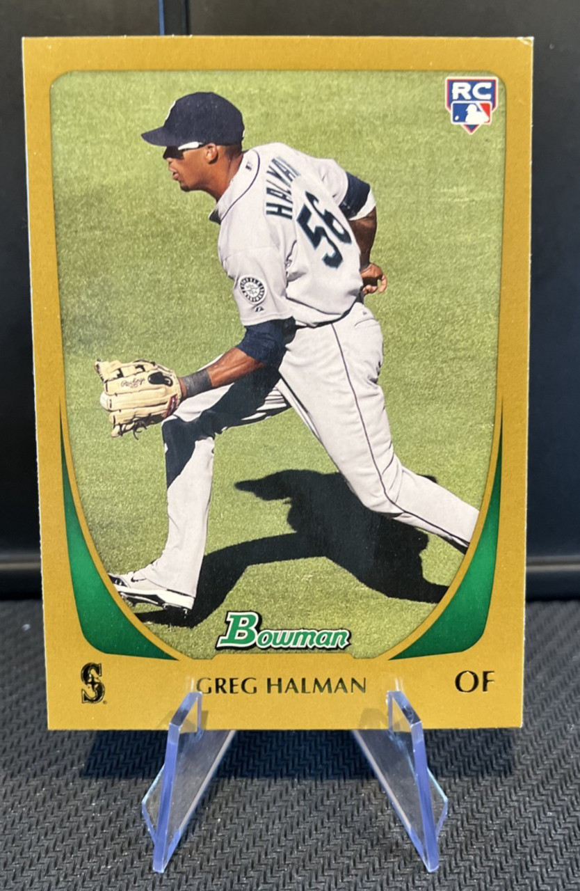 2011 Bowman Gold SP #198 Greg Halman Rookie (RC) - Seattle Mariners