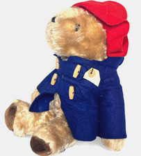 Vintage Paddington Bear Eden Plush 1975 Duffle Coat Red Hat 14  USA Tag
