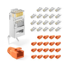 VCELINK RJ45 Connector CAT7/CAT6A, 20 Pack, Shielded 8P8C RJ45 Plugs