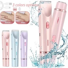 Dual Head Electric Women Shaver 2 in 1 Waterproof Lady Razor For Private Area