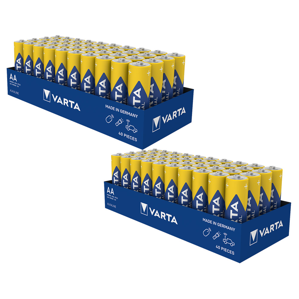 Varta Industrial Pro AA LR6 4006 1.5V Alkaline Batteries x 80 *Bulk Packed*