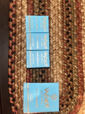 VERSACE DYLAN TURQUOISE EAU DO TOILETTE LOT OF 3 X 0.17 OZ = 0.51 OZ TOTAL-NIB