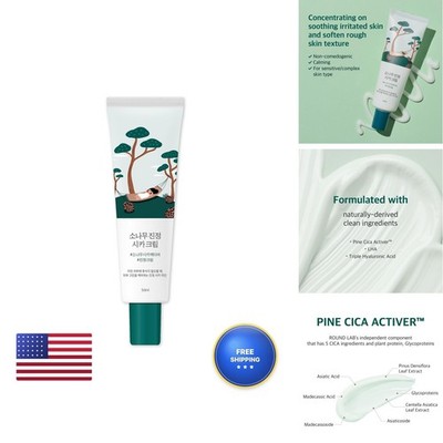 ROUND LAB Pine Calming Cica Cream 1.69 Fl Oz, Low-Acidic Soothing Moisturizer
