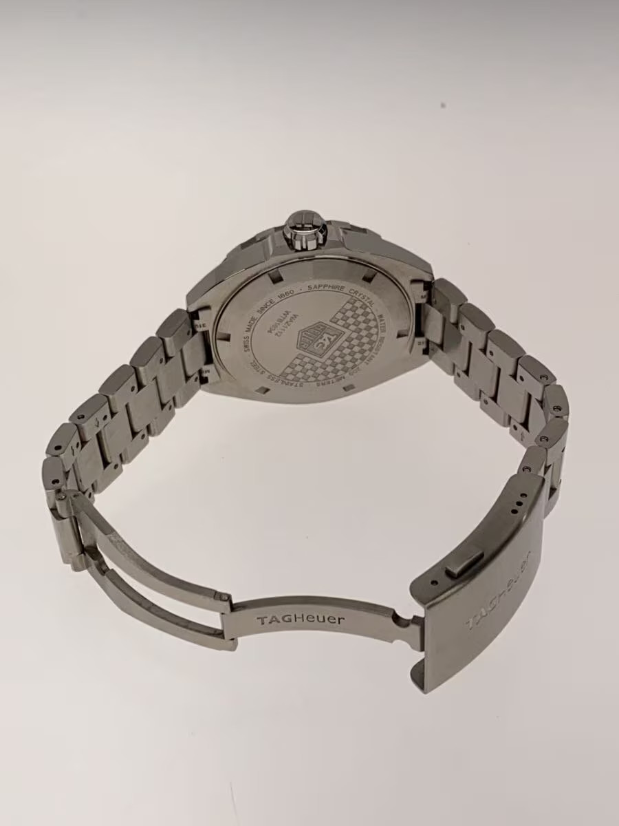 TAGHeuer Quartz Watch Analog Stainless BLK SLV WAZ1112 image 4