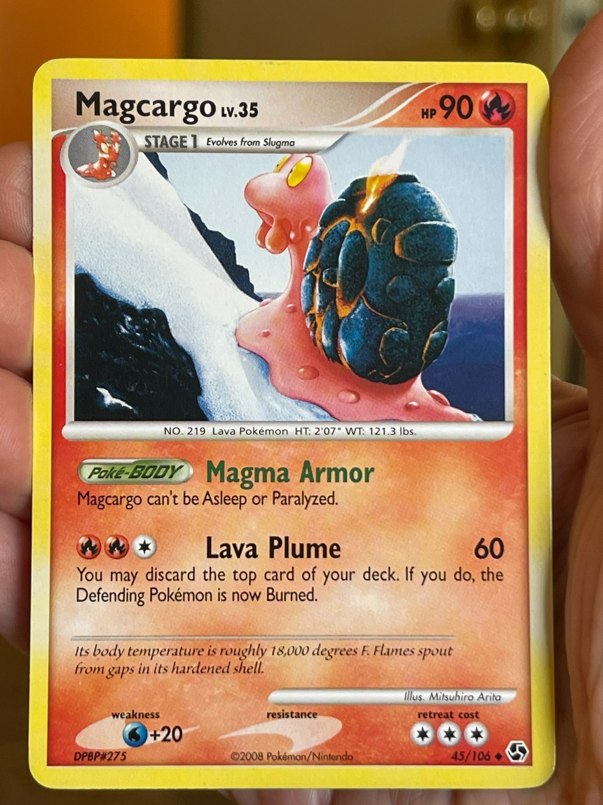 POKEMON MAGCARGO LV.35 45/106 UNCOMMON GREAT NCOUNTERS NM CARD