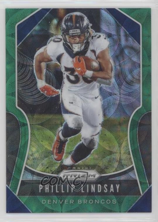 2019 Panini Prizm Green Scope Prizm 59/75 Phillip Lindsay #203 0f18
