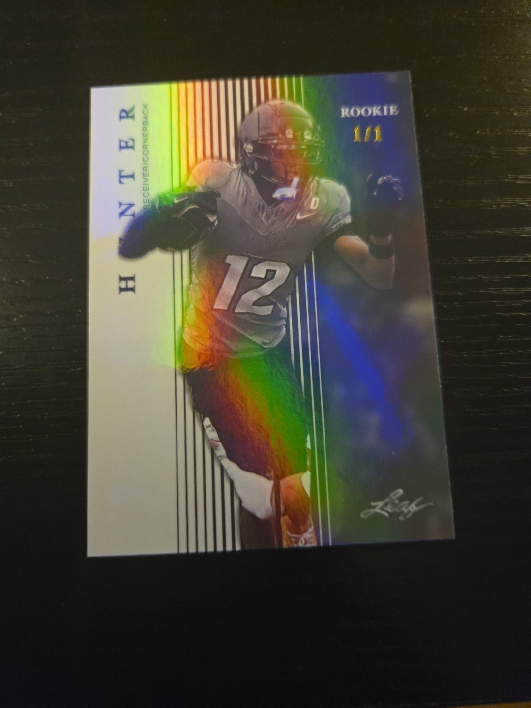 2024 Leaf ROOKIE TRAVIS HUNTER RC R-34 COLORADO BUFFALOES 1/1 SILVER PRISMATIC