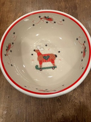 Epoch Holiday Joy Angels, Stars, Reindeer Serving Bowl