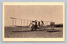 Early Airplane Biplane Aircraft Aviation Tail Dragger RPPC Antique Postcard
