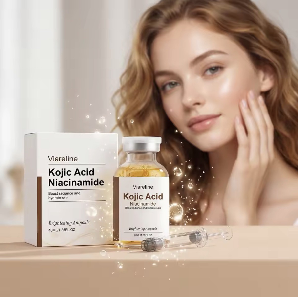 Ampoule éclaircissante Viarelime 40 ml anti-taches à l'acide kojique