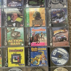 x84 PS1 Video Game Lot! Untested - Some Complete - Metal Gear Army Men NBA Qbert