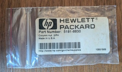 Hewlett Packard HP Column Nut 5181-8830 Gas Chromatography GC Parts 2/PK New
